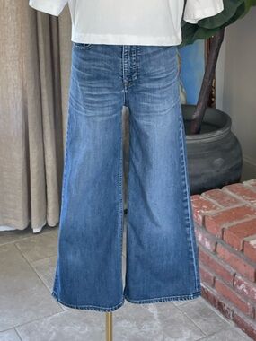 J. Crew High Waisted Cropped Wide-Leg Jeans